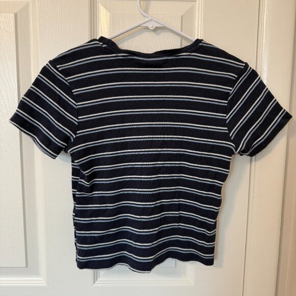 Care Bears‎ Y2K Junior's Cropped Grumpy Bear Striped Shirt Size XL - Picture 2 of 10